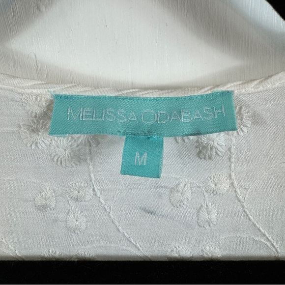 Melissa Odabash White Embroidered Button-Front Tunic Dress | Size M - Picture 6 of 10